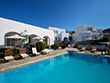 The swimming pool of the Solaris hotel in Folegandros island, Cyclades, Greece