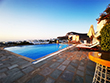 The swimming pool of the Solaris hotel in Folegandros island, Cyclades, Greece