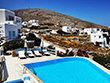View of the Panagia church from the Solaris hotel in Folegandros island, Cyclades, Greece