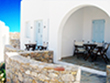 Balcony of a room of the Solaris hotel in Folegandros island, Cyclades, Greece