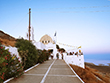 The Chora vilage photo taken from the Panagia church of Folegandros, Cyclades, Greece